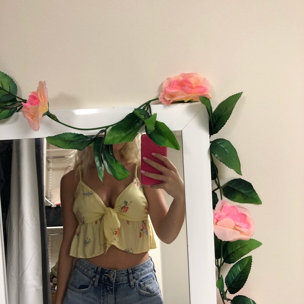 yellow crop top